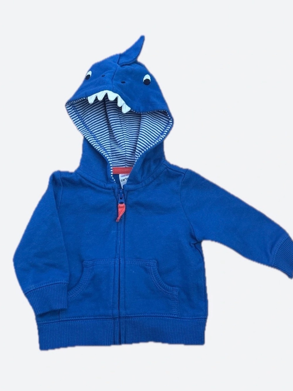 Carter's Royal Blue Shark Hooded Zip Sweatshirt